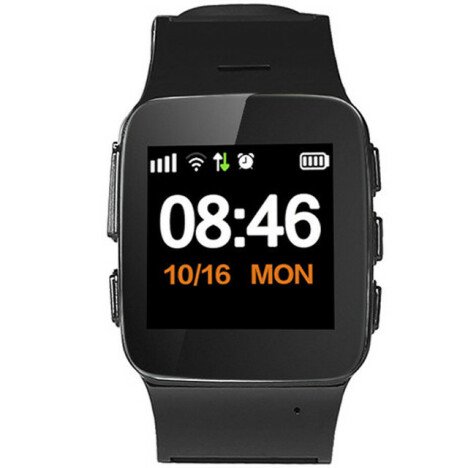 Ceas GPS Copii si Seniori iUni U100 Plus, Telefon incorporat, Pedometru, Wi-Fi, Notificari, Black